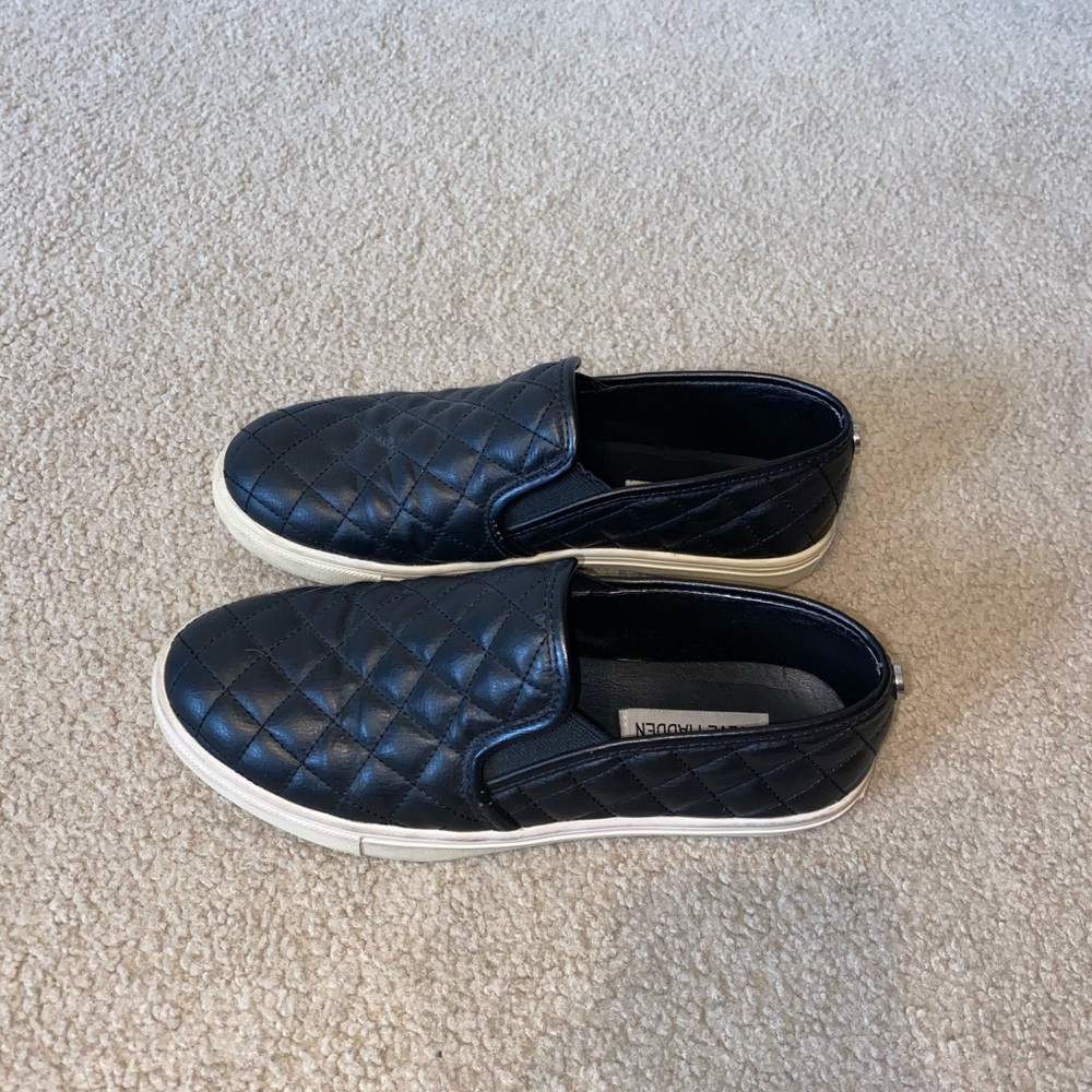 Steve Madden Black Slip On Shoes